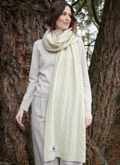 Personalized Tree of Life Scarf in Natural
